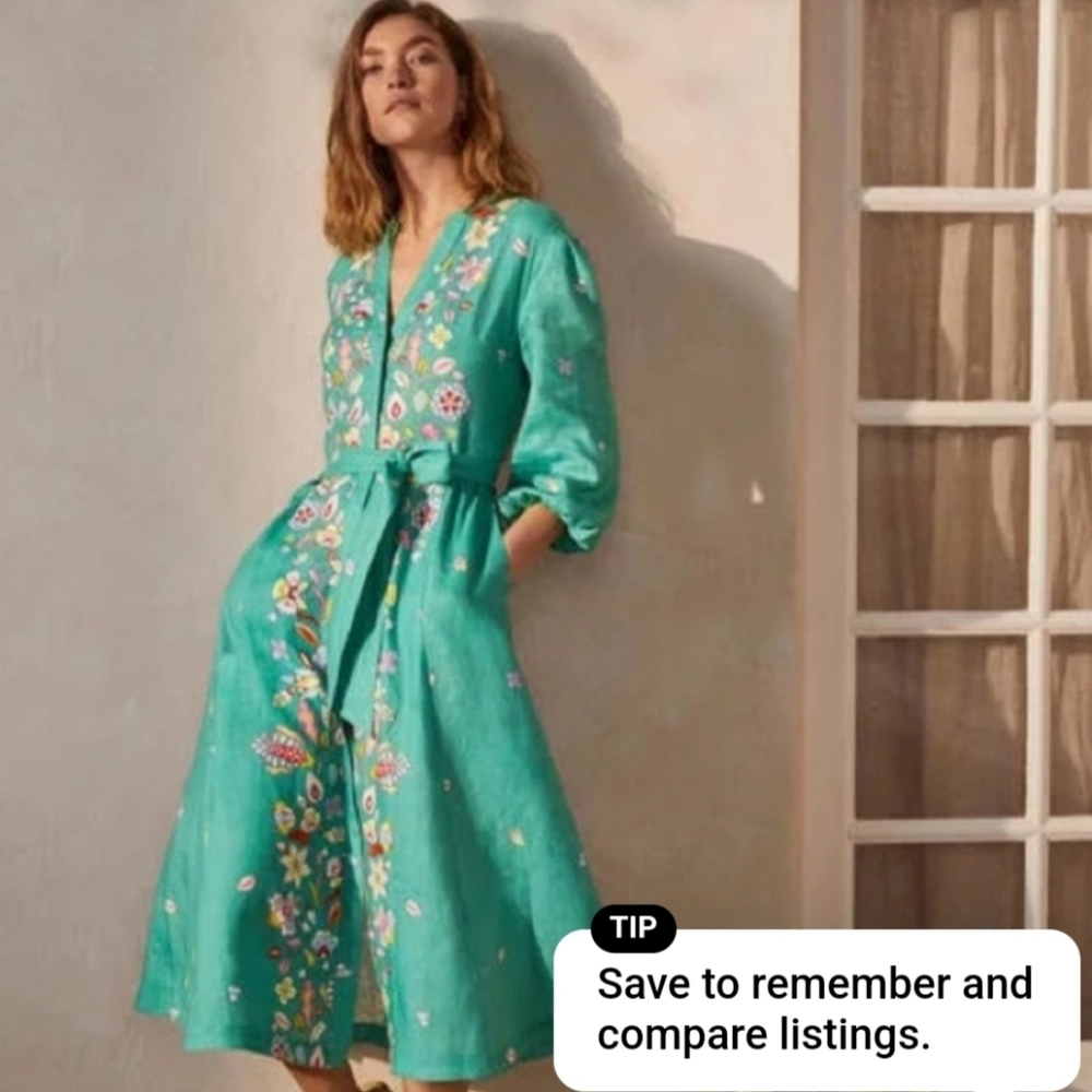 Gorgeous Boden linen maxi dress